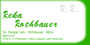 reka rothbauer business card